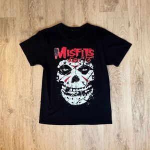 Misfits Friday The 13th Graphic T-Shirt Skull Mask Black Medium Horror Punk